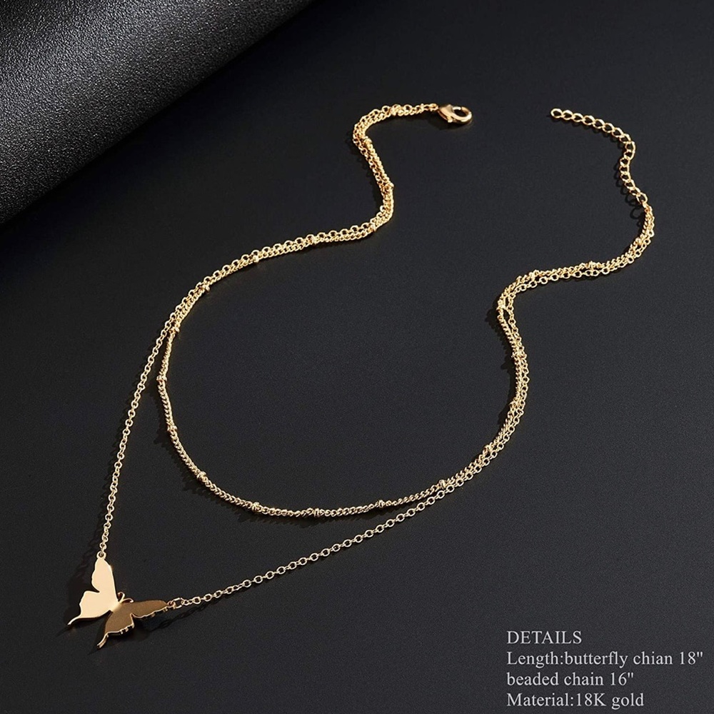 Dainty Butterfly Necklace - Picture 2 of 4